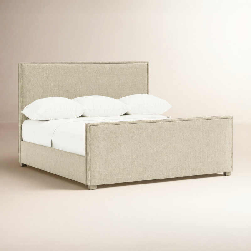 Sawyer Upholstered Panel Bed, Queen, Fawn B166
