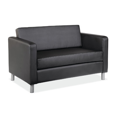 Faux Leather 50.1'' Reception Loveseat