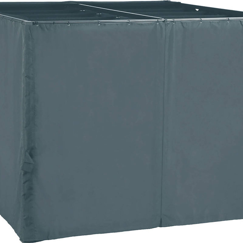 Padmini Dakota Fields Grey Fabric Awning for Canopy, 220cm H x 310cm W x 400cm D