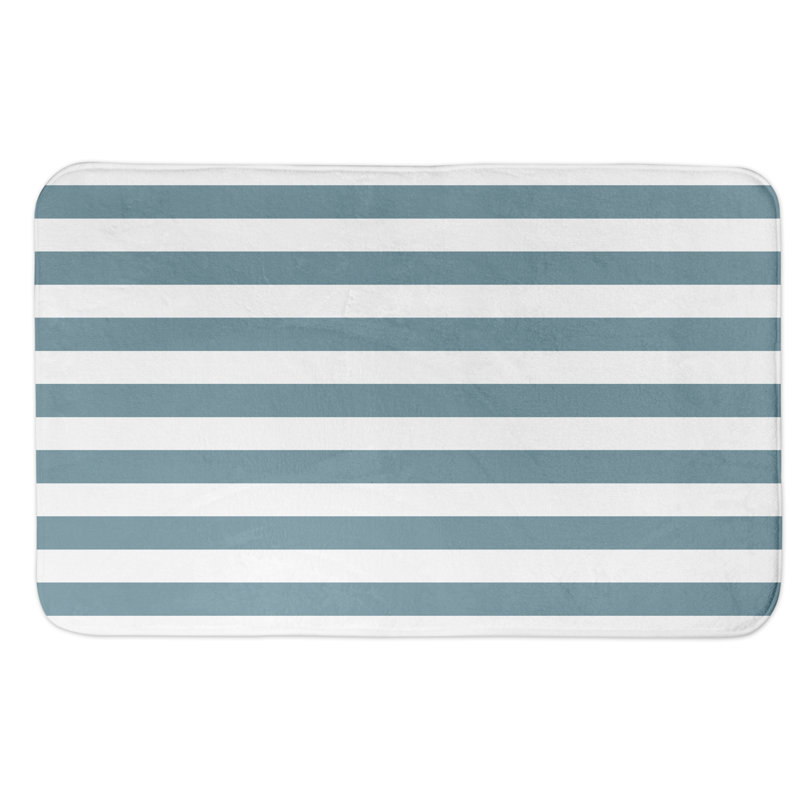 Tapis pour salle de bain Javion, Bleu