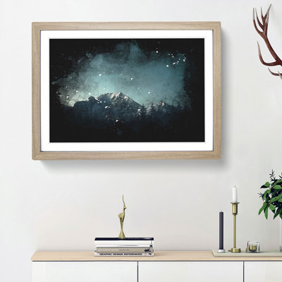 Snow Capped Mountain - Picture Frame Graphic Art