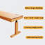 70.87"Natural Colour Solid Wood Electric Adjustable Desk-104709484