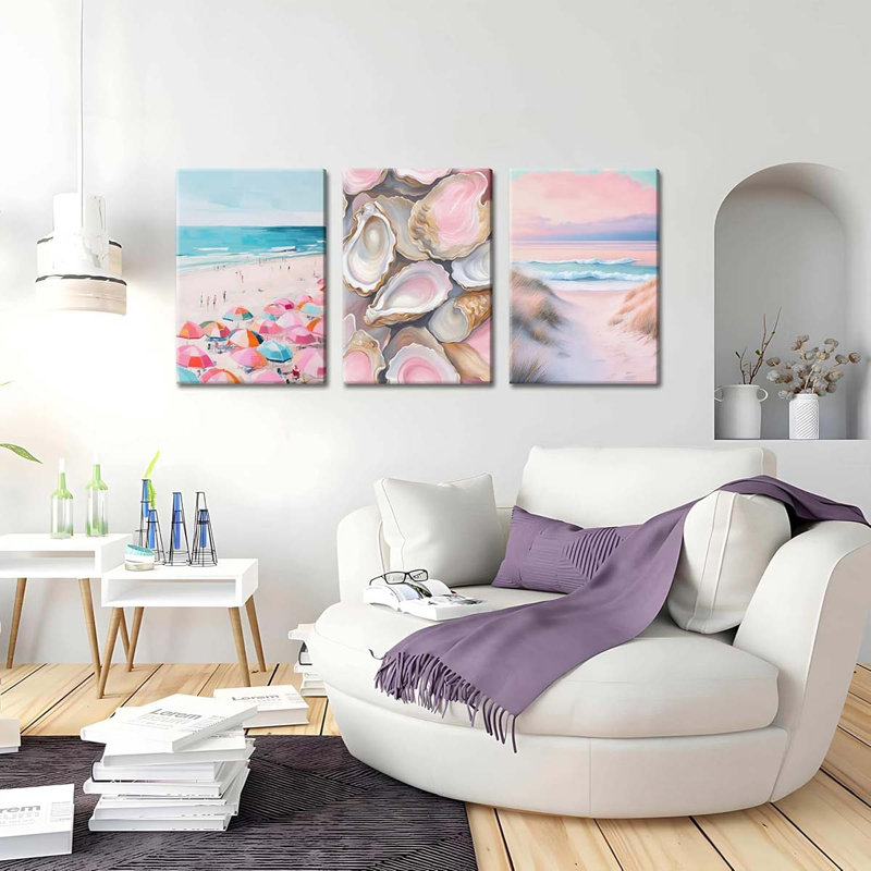 3 Piece Wrapped Canvas Print, 60 cm H x 40 cm W