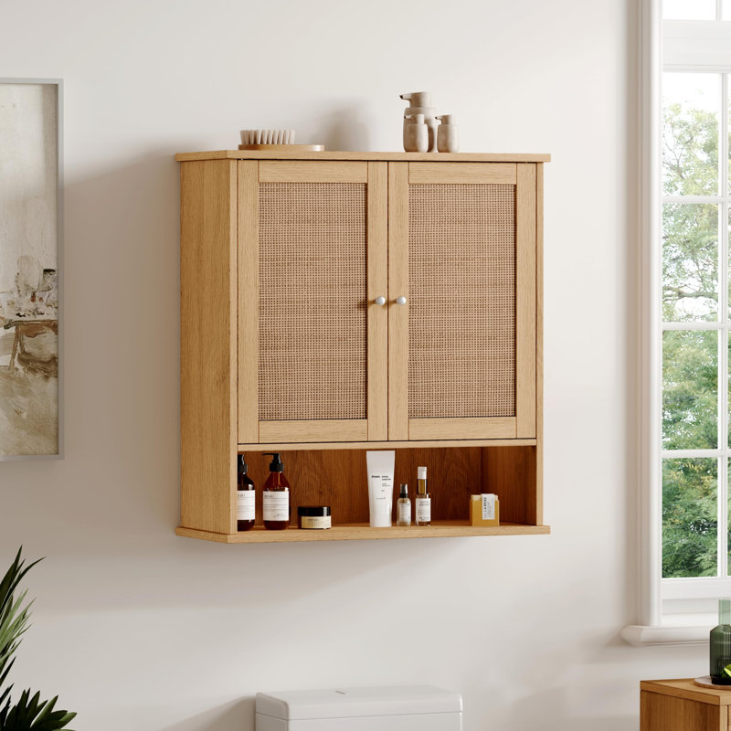 Armoire murale Ahsiah Reettic Rattan, Naturel