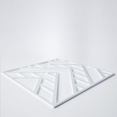 Panneaux muraux décoratifs en acrylique Gilcrest, très petit, l 7 3/8 po x H 7 3/8 po x T 1/8 po, blanc