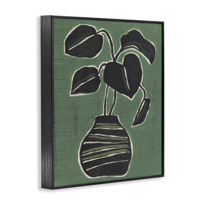Green Hued House Plant Framed Giclee, design by June Erica Vess