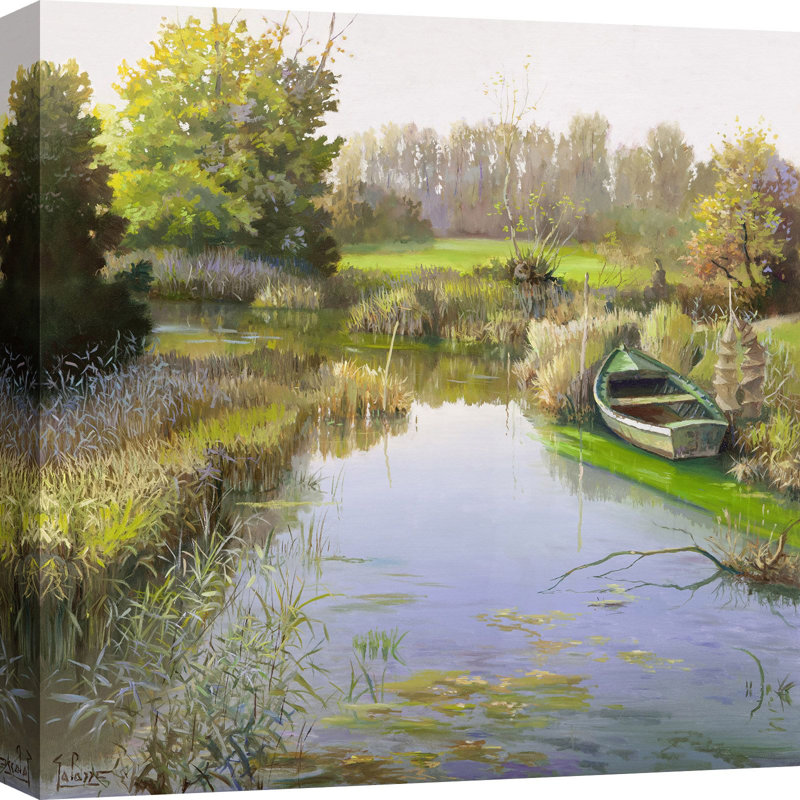 Riverside 1 Piece Wrapped Canvas Wall Art, 70 cm H x 70 cm W