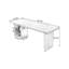 Bureau rectangulaire noir massif + bois manufacturé + acrylique-1810521548-1810521554