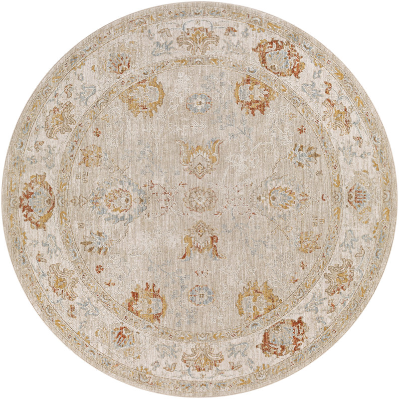 Tapis beige Finnlagh, Rond 5 pi