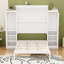 Lit escamotable en bois avec tablettes de rangement et lattes-311285980