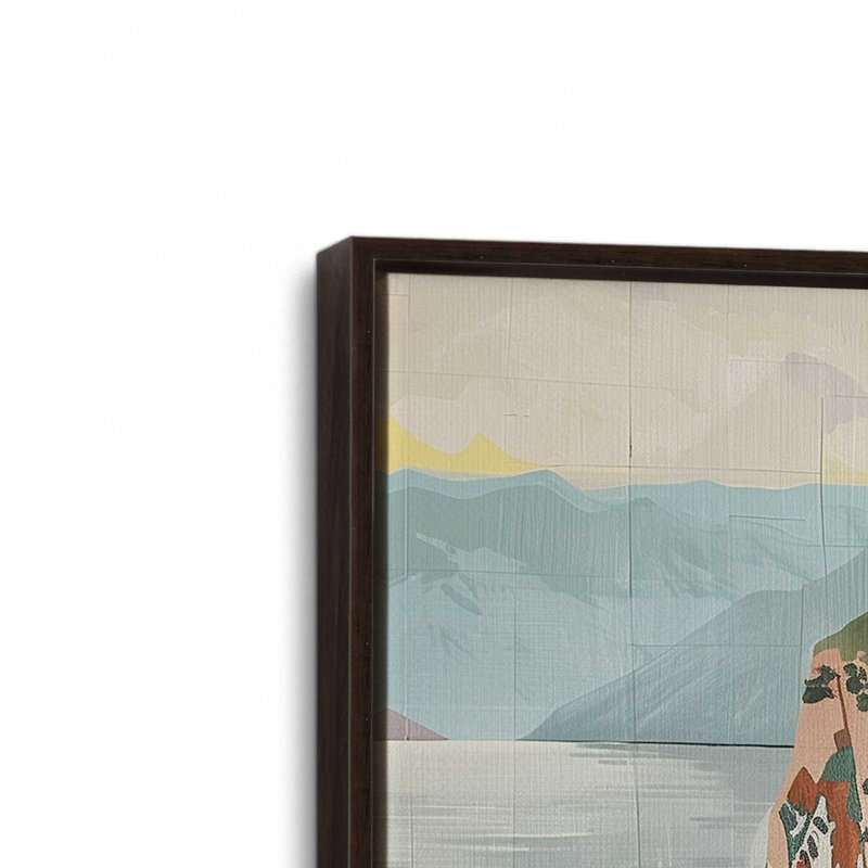 Amalfi Hillside Charm II, Espresso, H 21 po x l 31 po, Cadre flottant