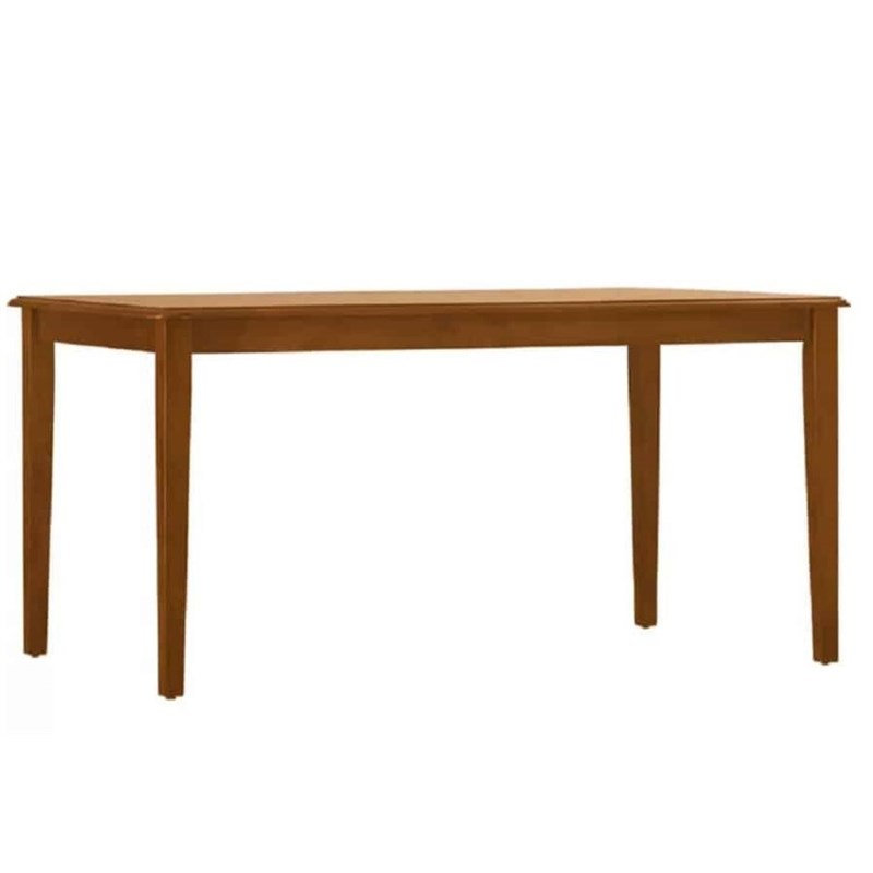 Table de salle à manger rectangulaire en bois d'hévéa rectangulaire en noyer Pembrely