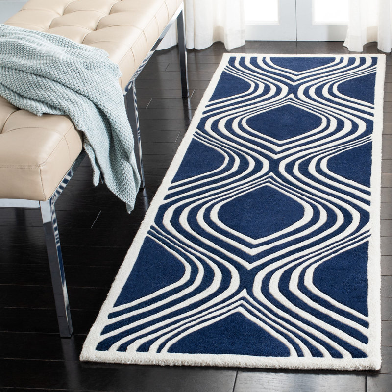 Oglesbee Hand Tufted Wool Abstract Rug, Runner 2'3" x 7'