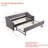 Twin Size Upholstered Daybed with Trundle,USB Port ,Side Pockets,Velvet Daybed with Button on Back and Piping on Waved Shape Arms for Bedroom Guest Room-1281079678