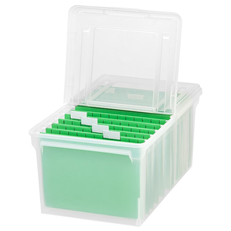 Sterilite Convenient Versatile Clear Organizing Storage File Box w