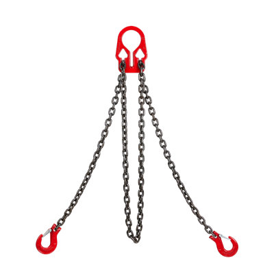 Chaîne de levage de moteur de 10 pi avec 2 crochets à griffes en acier allié de qualité 80, capacité de 7 000 lb pour un levage intensif
