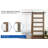 Tempered Frosted Glass Barn Door with Installation Hardware Kit and Handle, Wood Sliding Barn Door-87459506-87459509