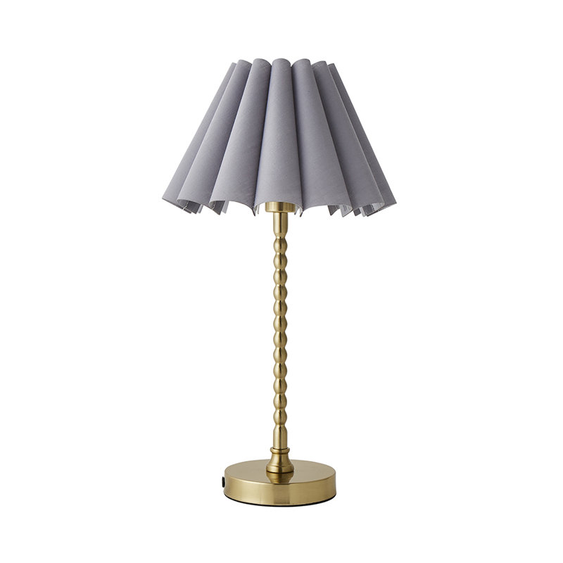 Cifuentes Metal Table Lamp, No, Grey, Gold