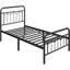 Structure de lit plateforme en métal avec amplement de rangement sous le lit-1013541968-1025747724