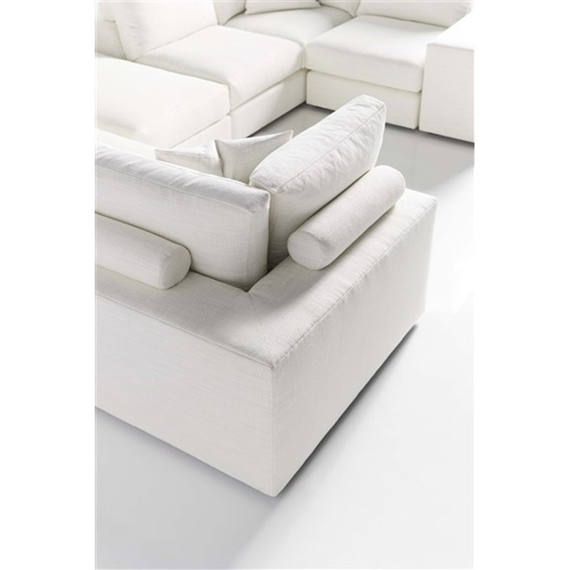 Lucca Sectional, Kipri Snow Polyester Blend