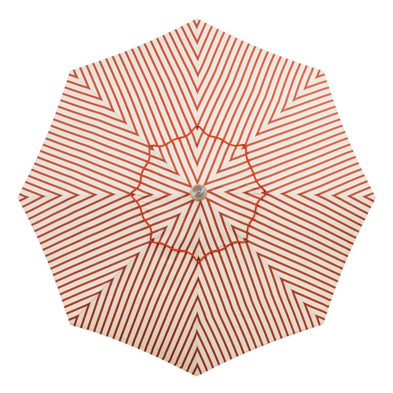 Market 84'' W Umbrella, Red/White Striped