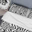Ensemble de housse de couette en microfibre noir / blanc 3 pièces-1300805905