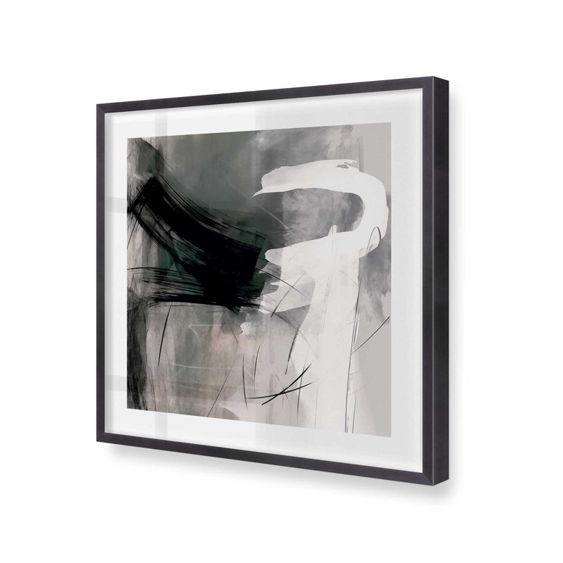 Toile Vortex Vision II, Cadre photo simple en zinc vieilli, H 13,75 po x l 13,75 po