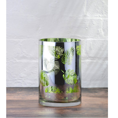 Tropical Leaves Hurricane Lamp
