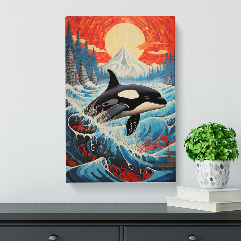 Orca Whale Symbolism - Print, 76cm H x 50cm W x 3cm D