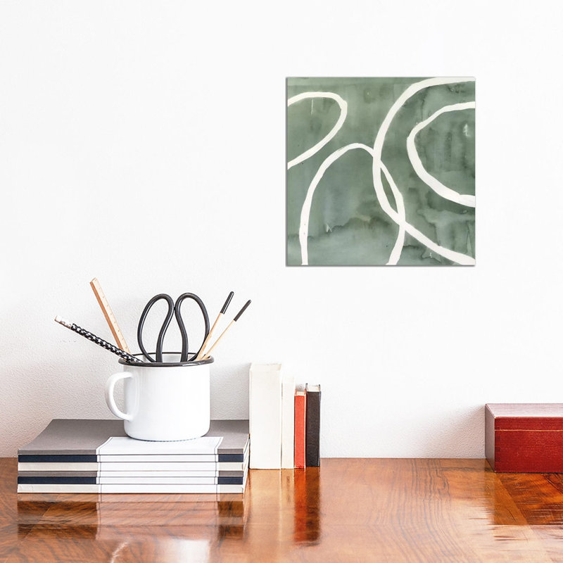Moss Swirl I by Annie Warren - Wrapped Canvas Gallery-Wrapped Canvas Giclée, 30.48 cm H x 30.48 cm W