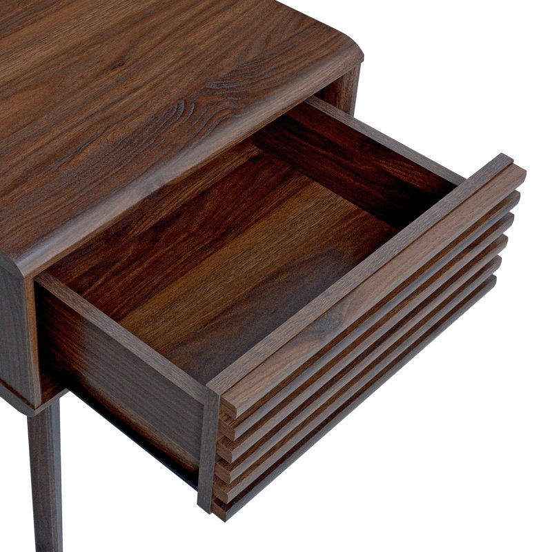 Abrams Side Table with Storage, Columbia Nussbaum