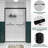 Aluminum Frame Double Sliding Shower Door With 1/4" Clear Tempered Glass And Matte Black Finish