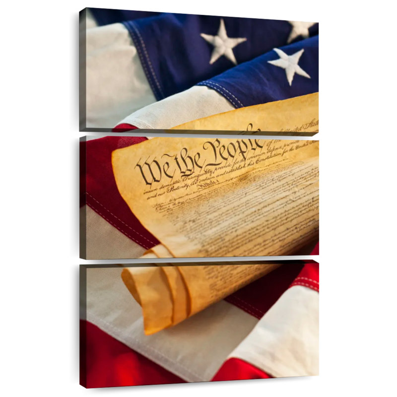 Préambule du drapeau américain, H 45 po x l 28 po