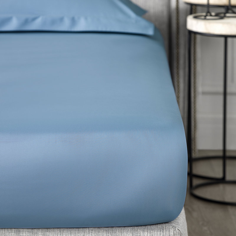 Royal Sateen Fitted Sheet, Full Fitted Sheet, Blue