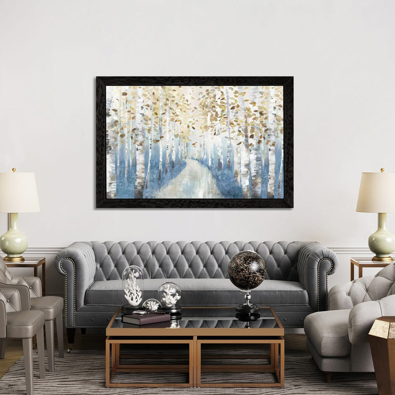 New Path I by Allison Pearce - Print on Canvas, 152.5 cm H x 101.5 cm W, Black Framed