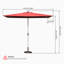 Parasol de patio rectangulaire avec fonction de levage et d'inclinaison à manivelle. (Base non incluse)-160180459-160180462