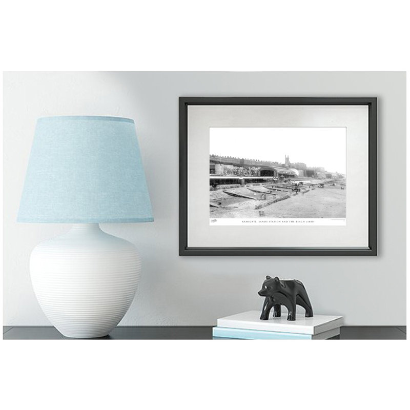 Ramsgate, Sands Station And The Beach C1880 by Francis Frith - Single Picture Frame Print, 40cm H x 50cm W x 2.3cm D