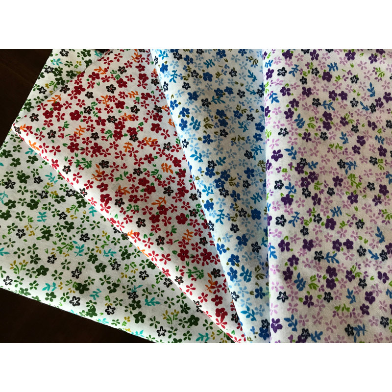 Small Flowers Allover Print Tablecloths, 58" W x 96" L, Red/White