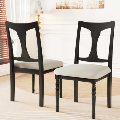 Chaise, 6 pièces, American Coastal Vibe, mousse à haute résilience, facile à entretenir, rembourrée pour 6 personnes, style plage classique, support en bois massif de qualité
