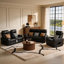 Ensemble de canapé inclinable électrique pour cinéma maison entièrement assemblé, canapé de salon inclinable électrique de luxe 1 + 2 + 3 sièges avec haut-parleurs Bluetooth, angle d'inclinaison réglable de 90 à 145 °