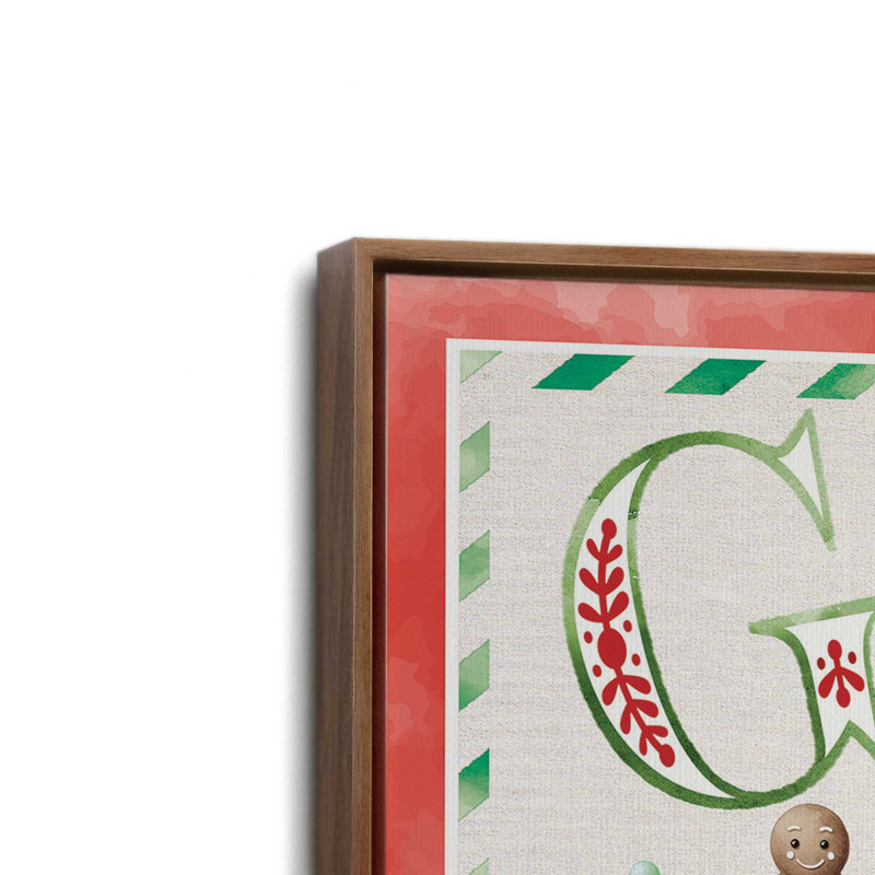 «Gingerbread Cookies» par Nicole DeCamp, reproduction d'art, L 30 po x H 30 po, Brun, Toile avec cadre