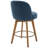 26" Swivel Upholstered Counter Stool With Solid Wood Frame-1350606940