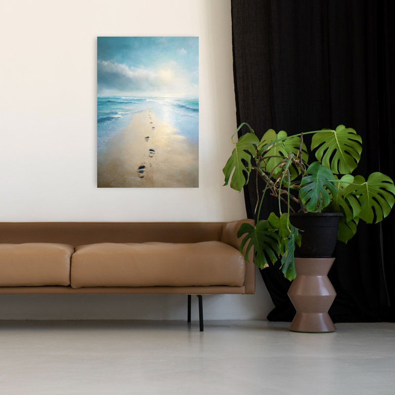 «Ill Carry You Contemporary Peaceful Serene Coastal», reproduction d'art mural, 48" H x 32" W