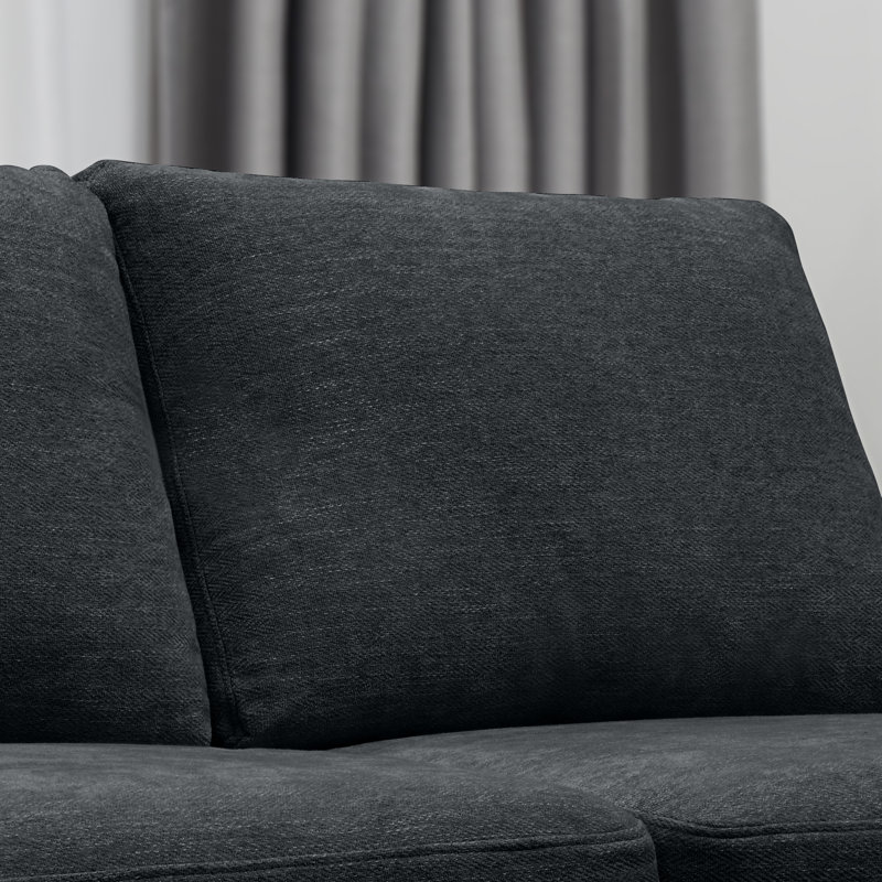Canapé 70 'Square Arm, Polyester 100 % gris foncé