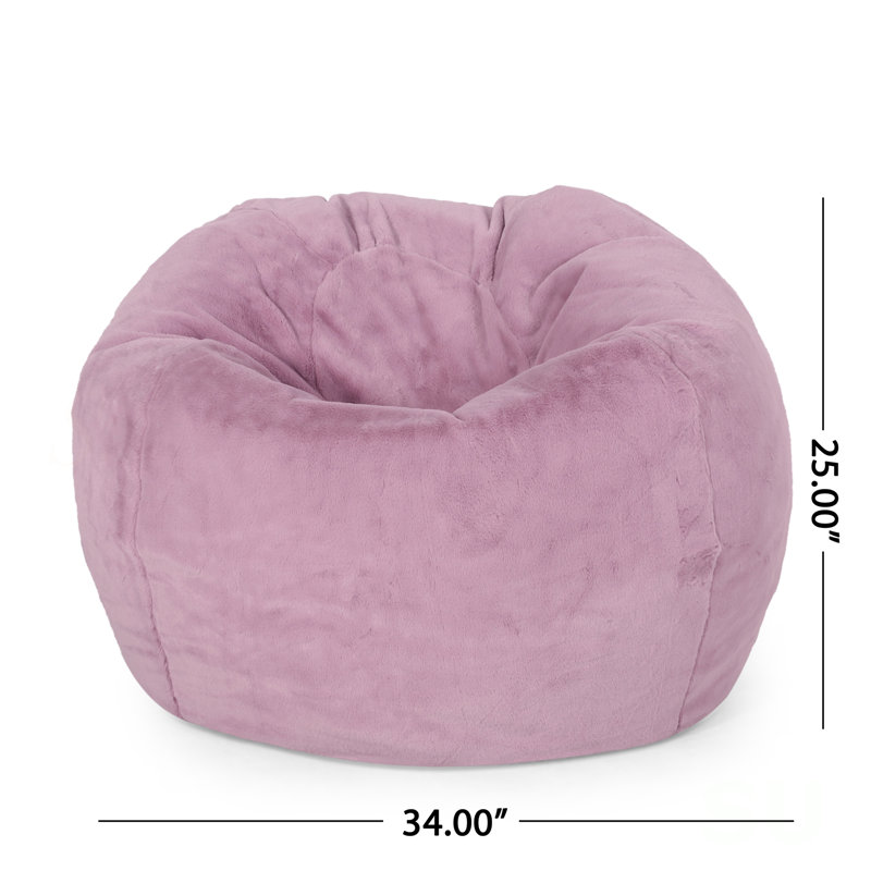 Fauteuil à billes arrondi 3 pieds Kavel, lavande