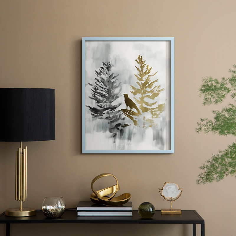 Reproduction encadrée - bois massif, H 11 po x l 9 po, Bleu