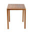 Table de bar d'extérieur en bois, conception rectangulaire, plateau de table à lattes, 39,5 pouces de hauteur, - coloré, 31,5 profondeur et largeur, poids de 29,01 lb, esthétique naturelle, pieds fuselés, finition complémentaire, intempéries,
