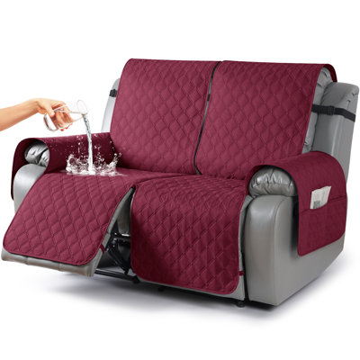 Wildee 2 Seater Waterproof Recliner Chair Cover Sofa Covers With Pocket