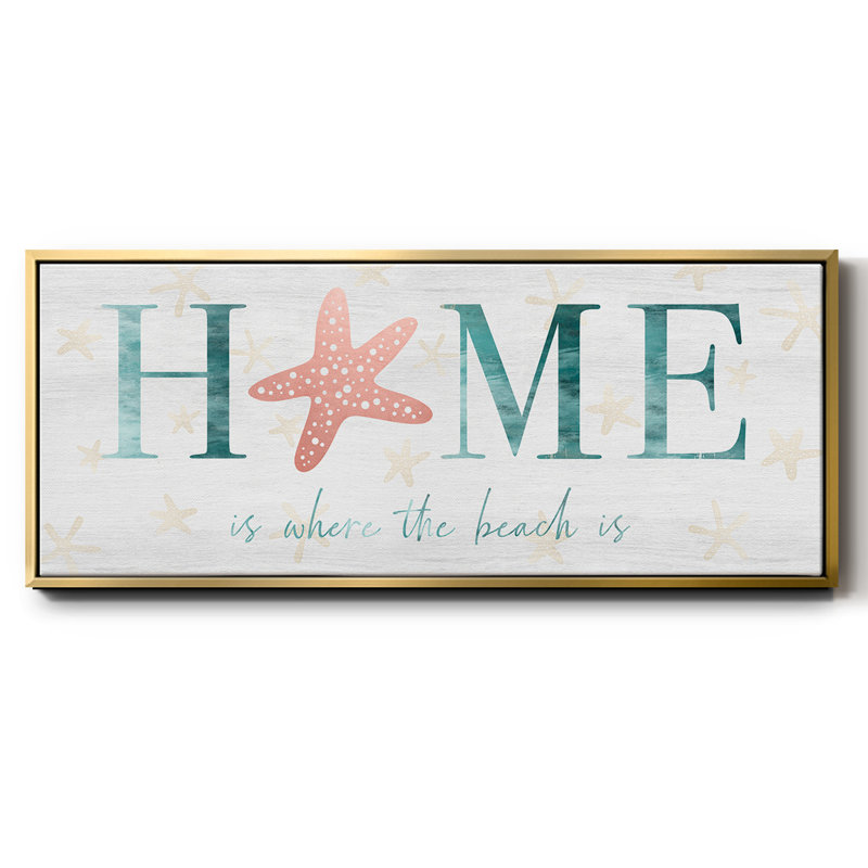 Home Beach - toile encadrée, H 12 po x l 30 po