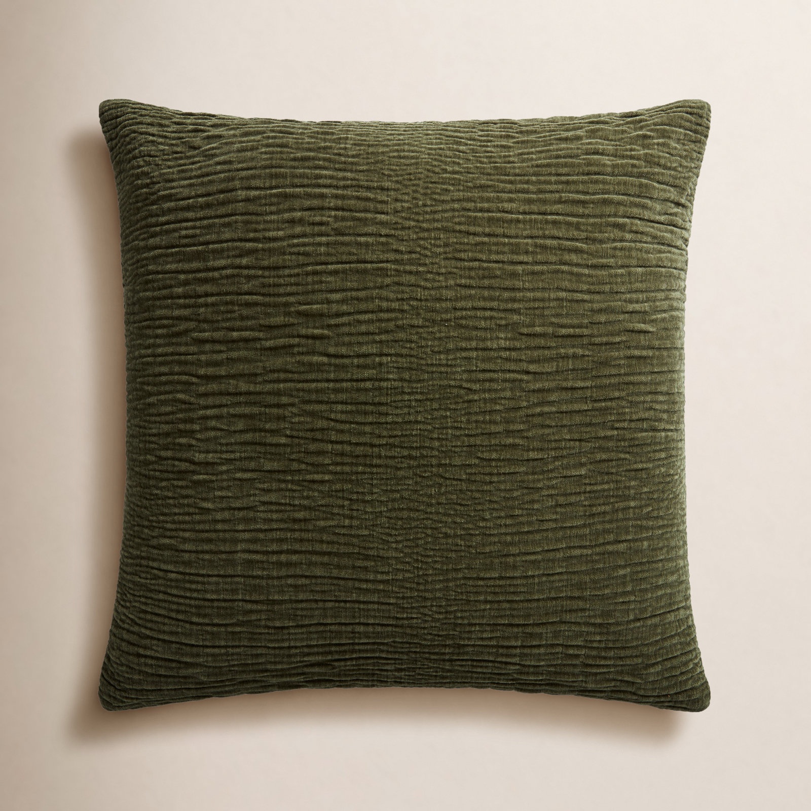 Edan Throw Pillow, Down, Olive, 22"H x 22"W
